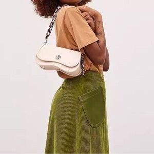 NWT Coach Wavy Dinky Bag Shoulder Crossbody Coachtopia Leather CK113 Cloud